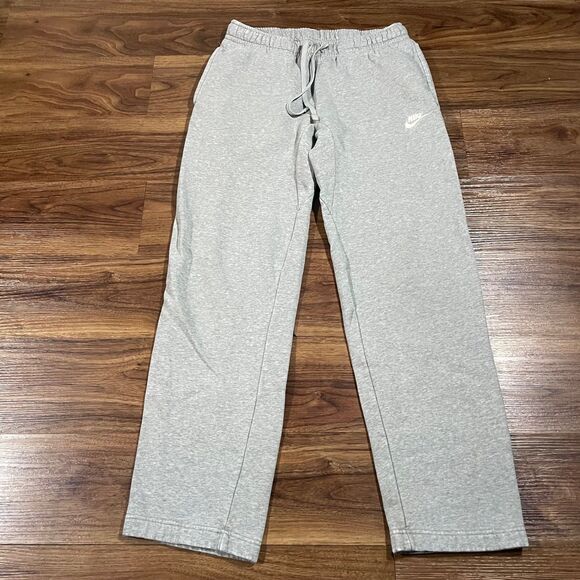 Nike Sweatpants Gray Fleece Wide Leg Joggers Athleisure Men's Medium  804395-063 - Picture 1 of 8